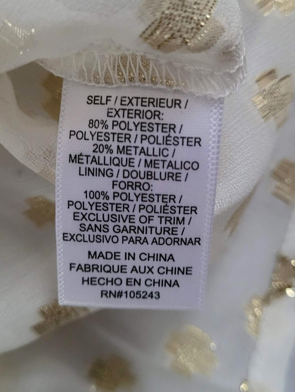 NWOT! Polka Dot Fall Top Gold Foil Pearl Embellished Women's Sheer Blouse Small - Picture 8 of 17